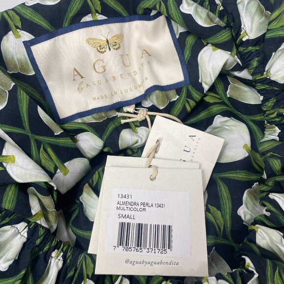 Agua by Agua Bendita Almendra Perla Maxi Dress Small NWT $910 - Picture 13 of 16